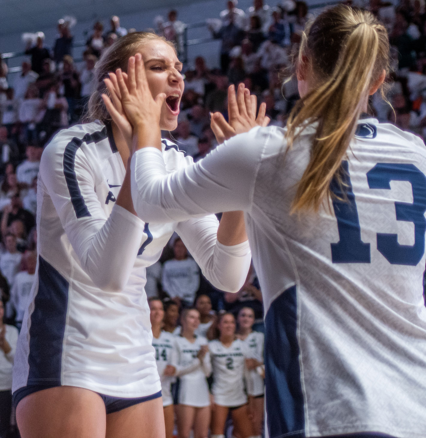Penn State women's volleyball vs Stanford, Tori Gorrell (11) fired up